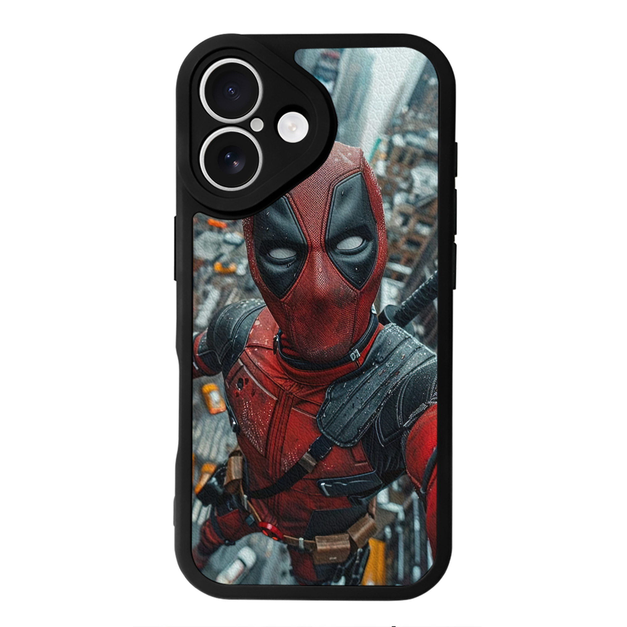（画像用） Deadpool デッドプール 【iPhone 16シリーズ対応】シリコンスマホケース（レザー調） 材質：シリコン
